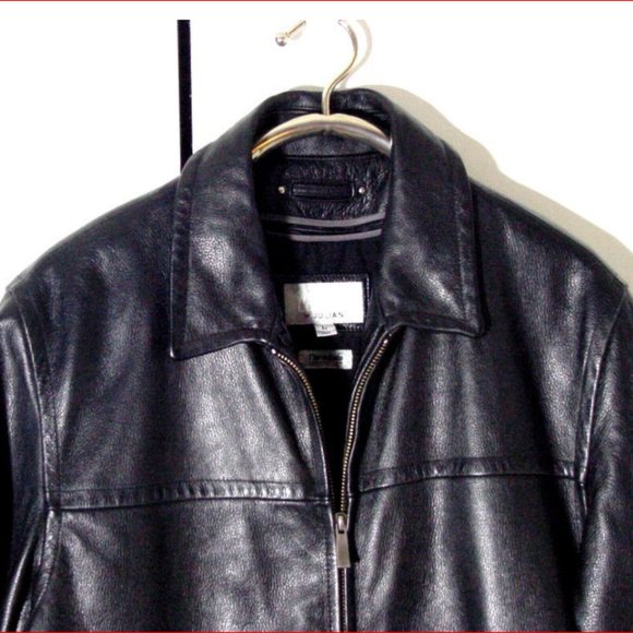 Vtg Wilson's M Julian Thinsulate  Zip Lined Black Leather Jacket Sz L - Picture 3 of 9
